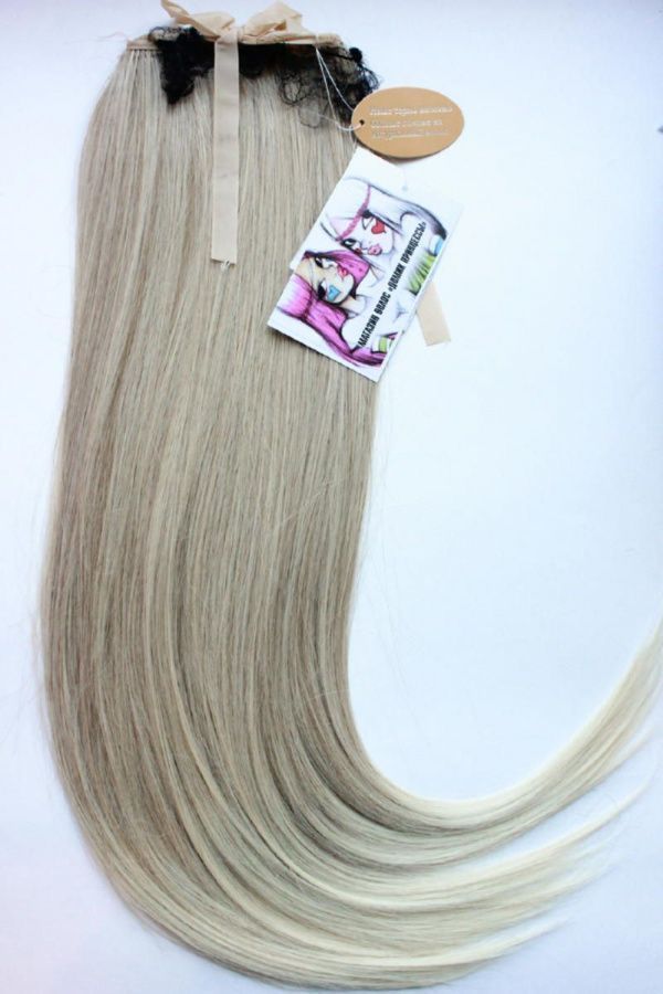 Фото Хвост на ленте термо арт.Stella цвет 15ВТО613О блонд с примесью - магазин  "Домик Принцессы"
