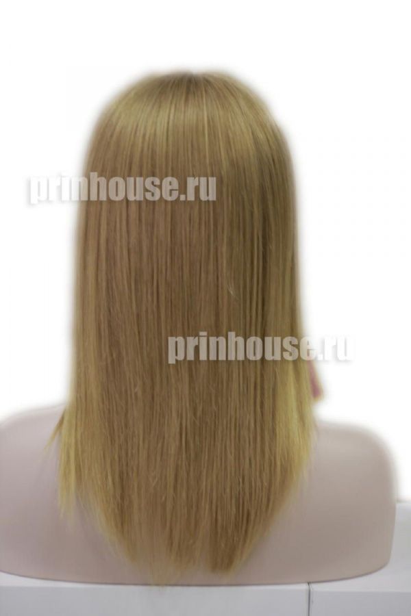 Фото Натуральный парик из славянских волос удлиненное каре цвет русый - магазин  "Домик Принцессы"