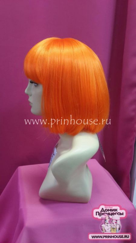 Фото Парик каре цвет оранжевый - магазин  "Домик Принцессы"