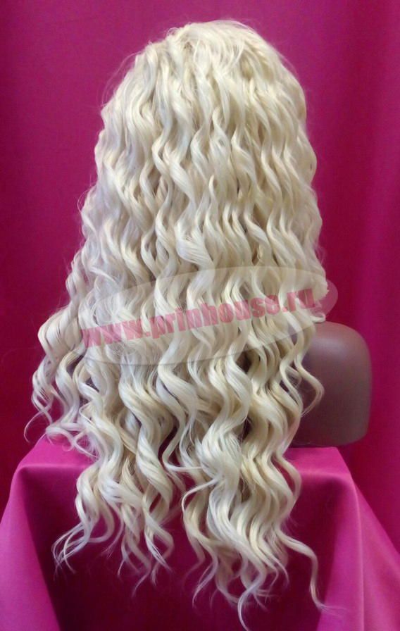 Фото Парик локоны на сетке из искусственных волос цвет 613 блонд TUTU PRINCESS - магазин  "Домик Принцессы"