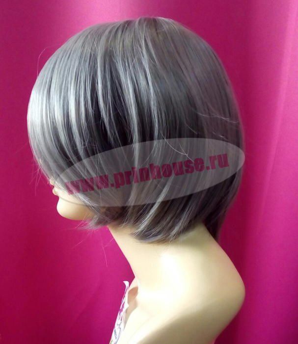 Фото Косплей парик искусственный цвет темно-серый - магазин  "Домик Принцессы"