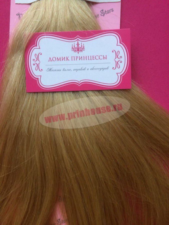 Фото Волосы на заколках натуральные длина 50см цвет №22 мягкий блонд - магазин  "Домик Принцессы"