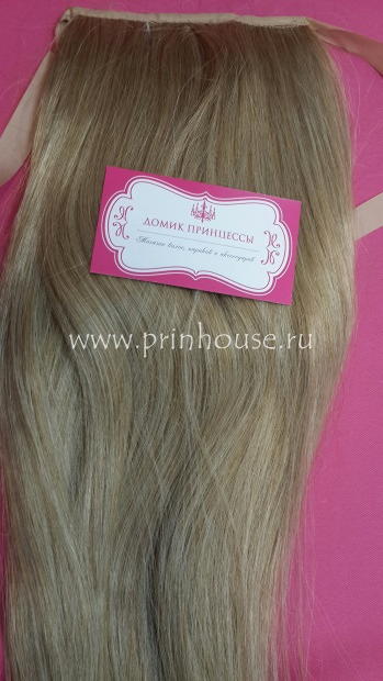 Фото Накладной искусственный хвост на ленте 65 см Цвет 15ВТО613О блонд микс - магазин  "Домик Принцессы"