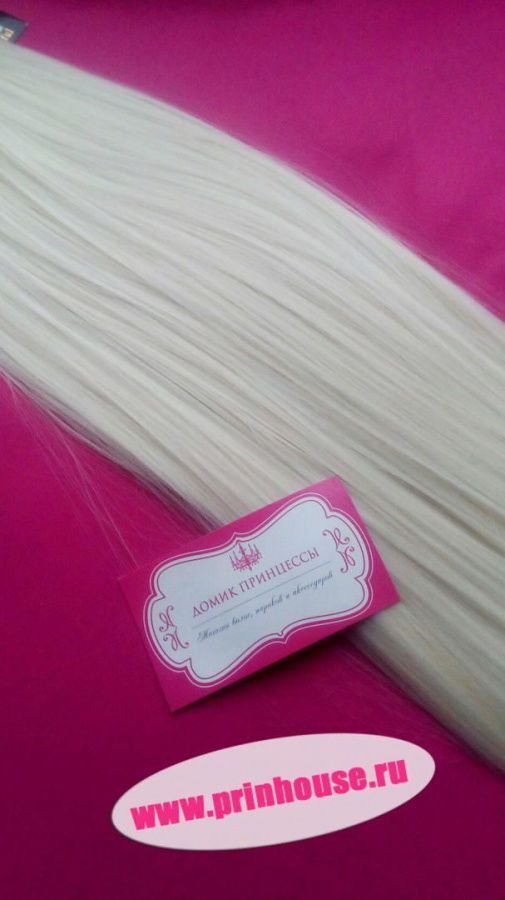 Фото Волосы на заколках искусственные термо мелированный блондин 613Т1001 осветленные 60см - магазин  "Домик Принцессы"