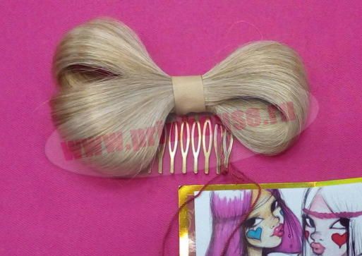 Фото Бант из волос на заколке "Леди Гага" цвет №15ВТ613 - магазин  "Домик Принцессы"