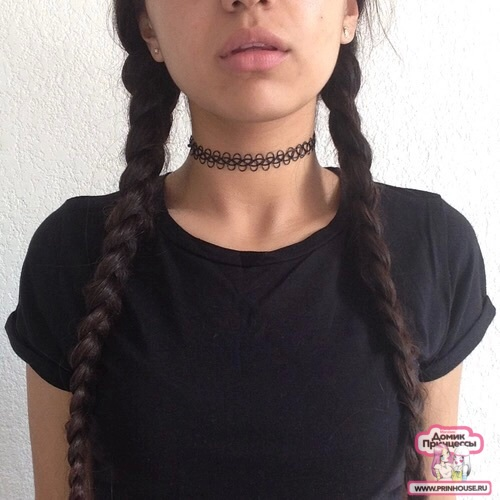 Фото Чокер татуировка цвет черный - магазин  "Домик Принцессы"