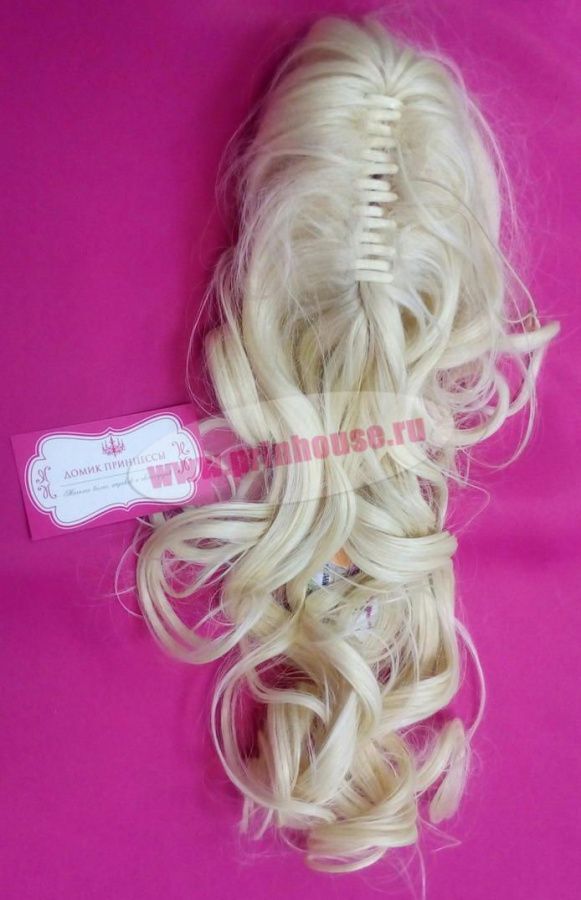 Фото Хвост на крабе из искусственных волос термо цвет 613А - магазин  "Домик Принцессы"