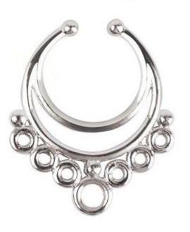 Фото Септум пирсинг обманка серебряные кольца - магазин  "Домик Принцессы"