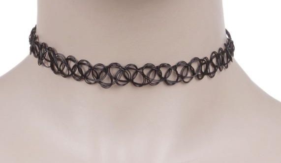 Фото Чокер татуировка цвет черный - магазин  "Домик Принцессы"