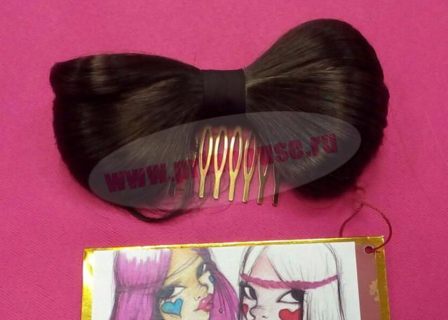 Фото Бант из волос на заколке "Леди Гага" цвет №4 - магазин  "Домик Принцессы"