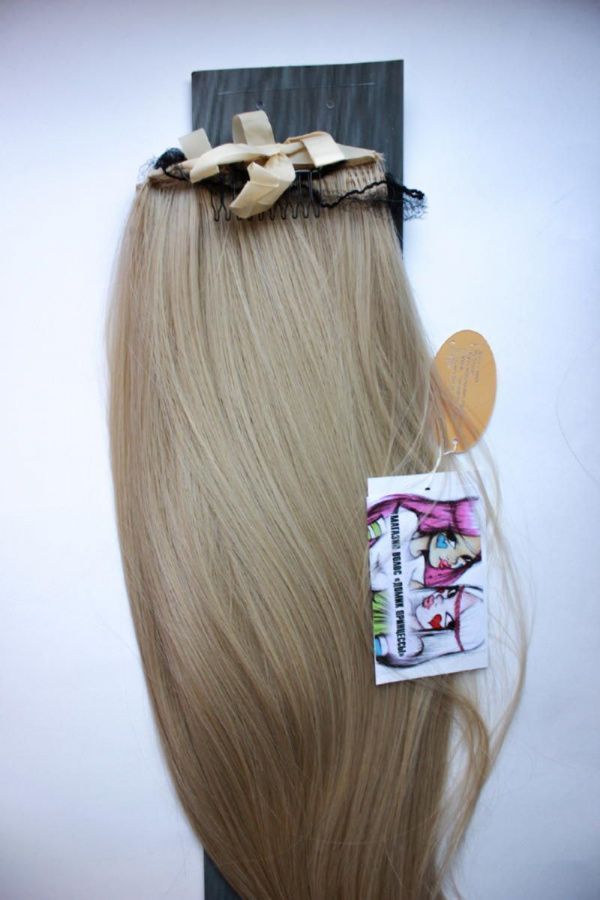 Фото Хвост на ленте термо арт.Stella цвет 27bt613 мелированный блонд - магазин  "Домик Принцессы"