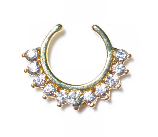 Фото Септум обманка золотые стразы - магазин  "Домик Принцессы"