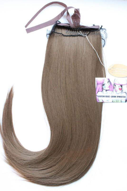 Фото Хвост на ленте термо арт.Stella цвет 15О темный русый - магазин  "Домик Принцессы"