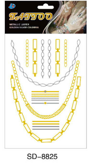 Фото Flash tattoo временные металлические татуировки арт. SD-8825 - магазин  "Домик Принцессы"