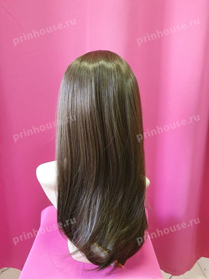 Фото Парик термо длинный с чёлкой цвет шатен 10 - магазин  "Домик Принцессы"