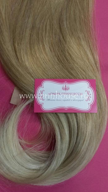 Фото Накладной искусственный хвост на ленте 65 см Цвет 15ВТО613О блонд микс - магазин  "Домик Принцессы"