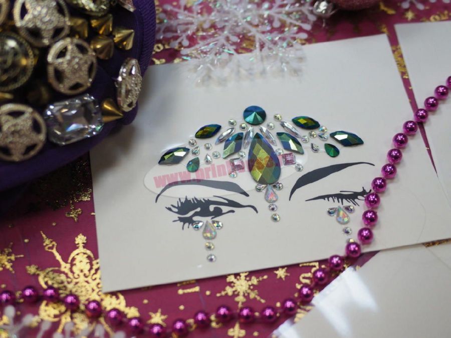 Фото Украшения стразы на лицо и тело новогодние - магазин  "Домик Принцессы"