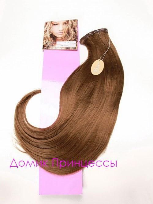 Фото Искусственные волосы на заколках 55см матовые термо 8 лент цвет №6О - магазин  "Домик Принцессы"