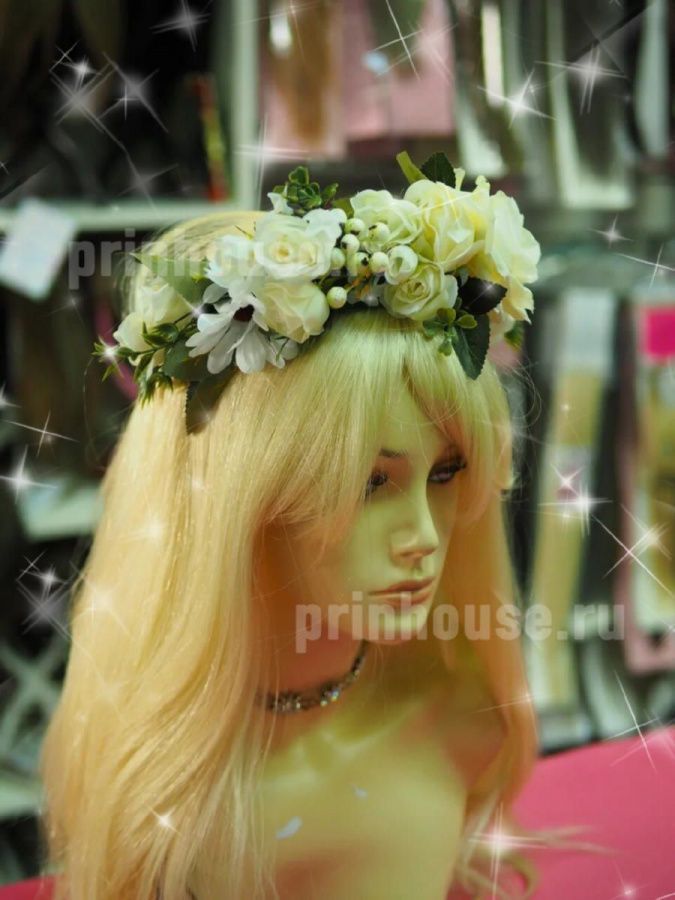 Фото Ободок из белоснежных цветов - магазин  "Домик Принцессы"