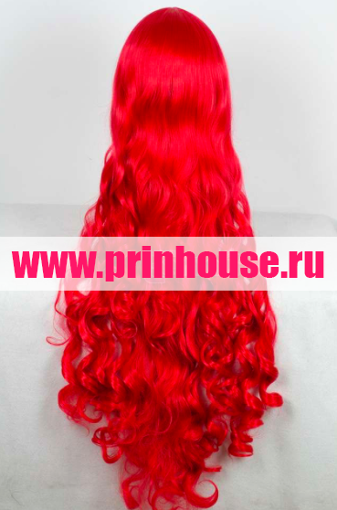 Фото Парик супер длинный искусственный косплей красный 100 сантиметров - магазин  "Домик Принцессы"