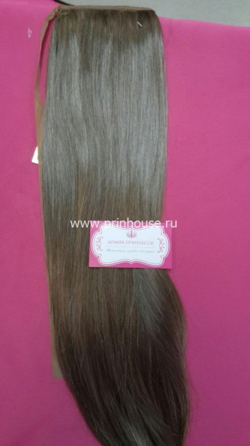 Фото Накладной искусственный хвост 50см цвет пепельно-русый 14О - магазин  "Домик Принцессы"