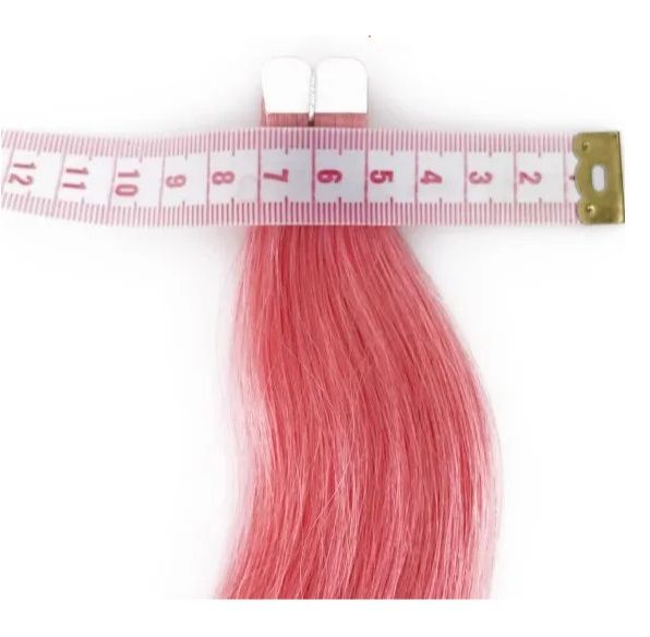 Фото Волосы для ленточного наращивания 50см,цвет розовый на микроленте, 1шт - магазин  "Домик Принцессы"