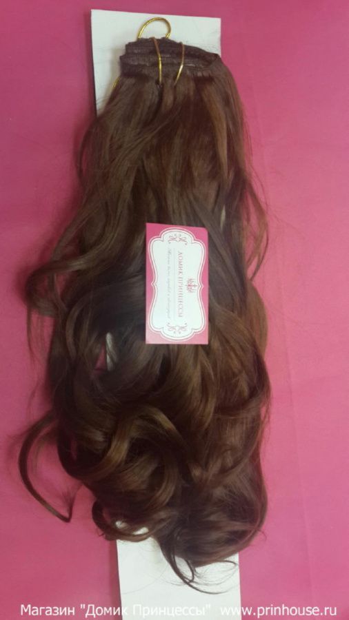 Фото Волосы на заколках искусственныелоконы 8 лент 45см оттенок 241 медно-рыжий - магазин  "Домик Принцессы"
