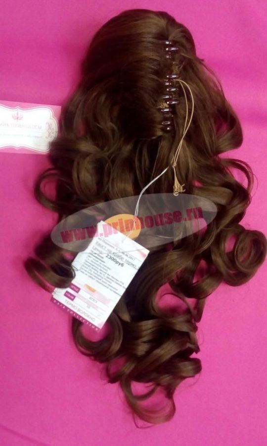 Фото Хвост на крабе из искусственных волос термо цвет 10 - магазин  "Домик Принцессы"