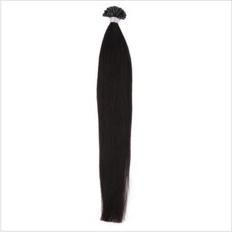 Фото Волосы для наращивания европейские 100 прядей прямые 100 прядей 60см цвет 1 - магазин  "Домик Принцессы"