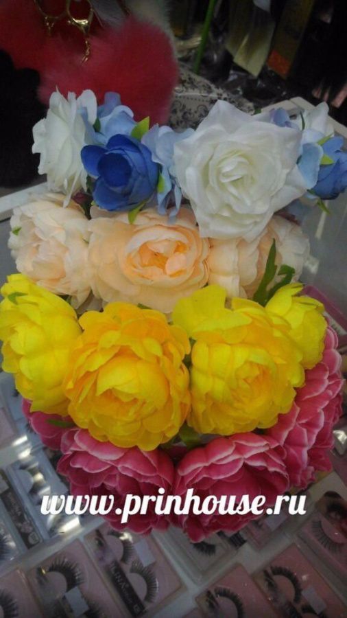 Фото Ободок цветочный бежево-оранжевый - магазин  "Домик Принцессы"