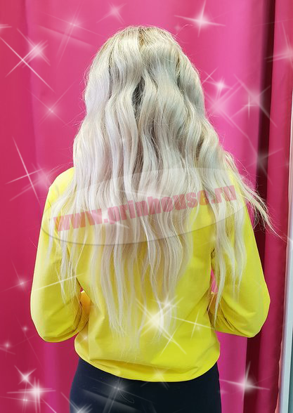 Фото Парик из натуральных волос на сетке с эффектом омбре - магазин  "Домик Принцессы"