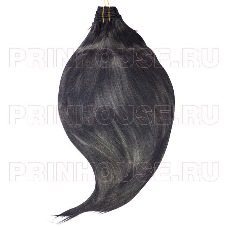 Фото Волосы искусственные канекалон термо на заколках 8 лент 45см прямые цвет 1О - магазин  "Домик Принцессы"