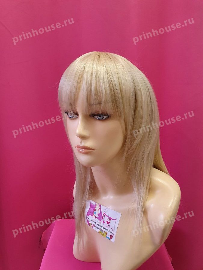 Фото Парик термо средней длины с челкой цвет блонд 122 - магазин  "Домик Принцессы"