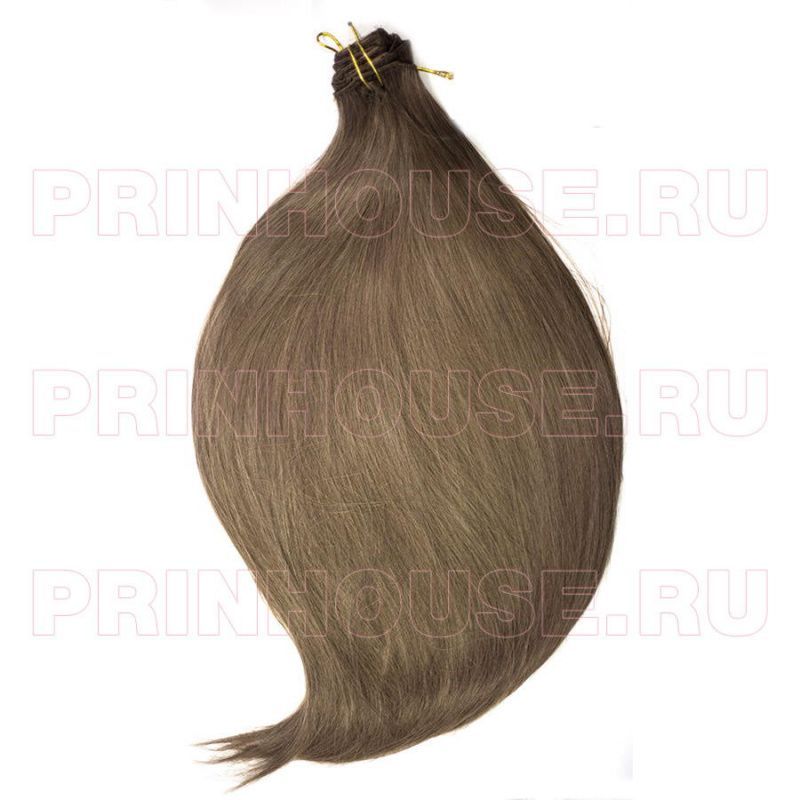 Фото Волосы на заколках искусственные 8 лент термо цвет 10 светлый шоколад длина 60см - магазин  "Домик Принцессы"