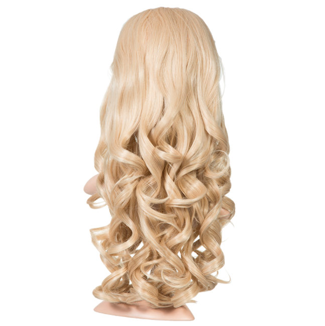 Фото Наклкадка из искусственных термо волос цвет 24bt613 микс блонд 60см локоны - магазин  "Домик Принцессы"
