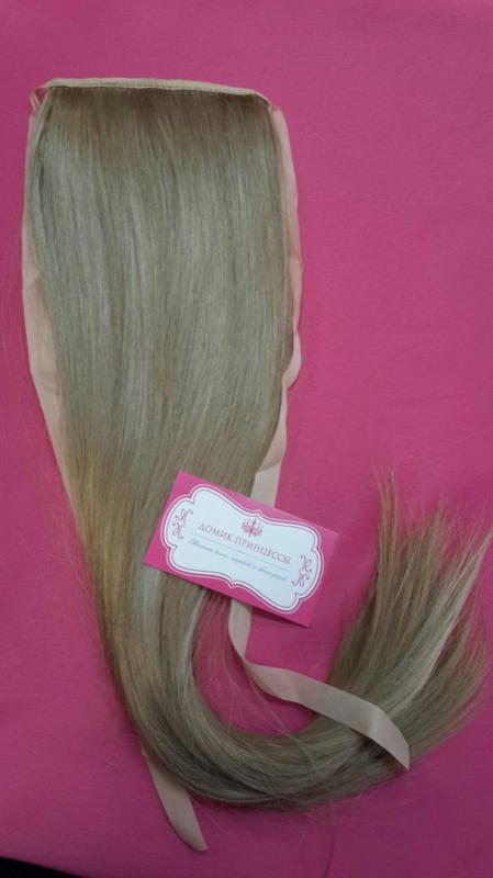 Фото Накладной искусственный хвост 50см цвет мягкий русый16О - магазин  "Домик Принцессы"