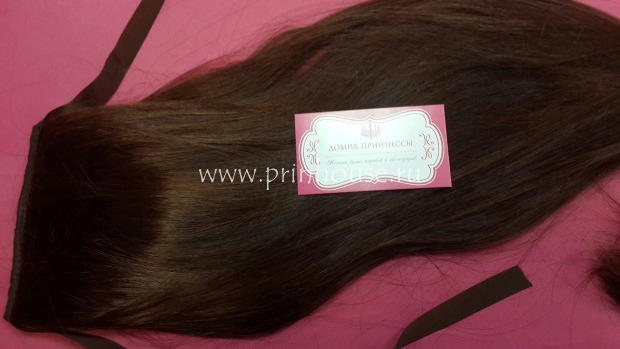 Фото Накладной искусственный хвост на ленте 65 см Цвет 33АО красное дерево - магазин  "Домик Принцессы"