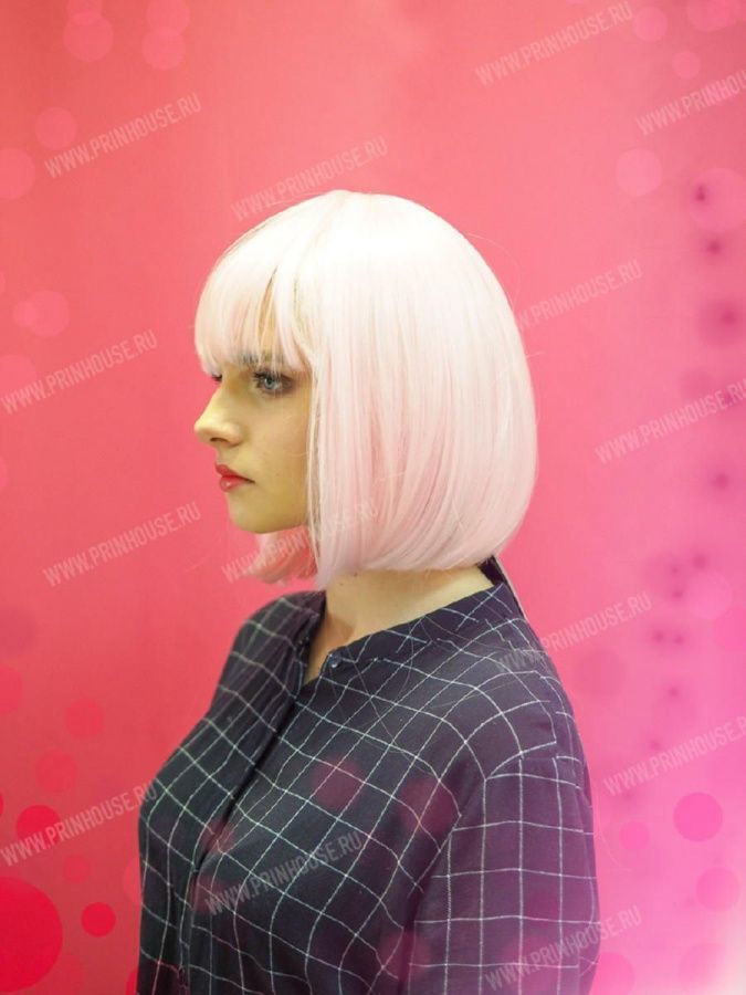 Фото Парик из канекалона удлиненное каре Hivison collection цвет блонд 613 ТЕРМО - магазин  "Домик Принцессы"