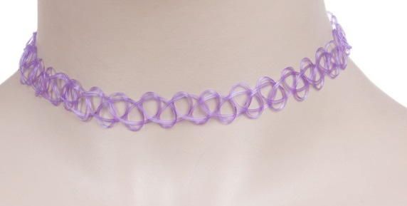 Фото Чокер татуировка цвет сиреневый - магазин  "Домик Принцессы"