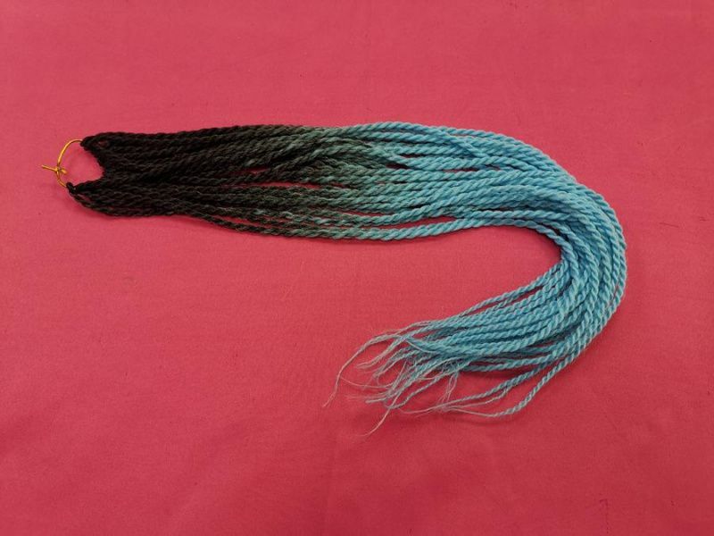 Фото Синегальские косы омбре черный+голубой - магазин  "Домик Принцессы"