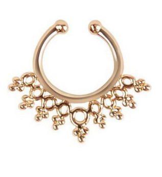 Фото Септум обманка для носа золотая - магазин  "Домик Принцессы"