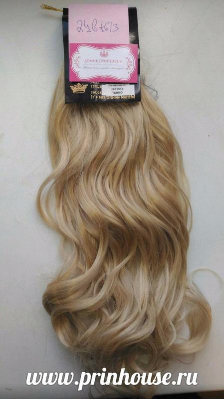Фото Волосы искусственные канекалон термо на заколках 8 лент 45см локоны Цвет 24bt613 - магазин  "Домик Принцессы"
