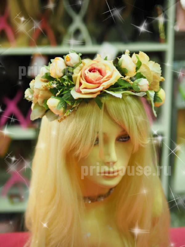 Фото Ободок из желтых цветов - магазин  "Домик Принцессы"