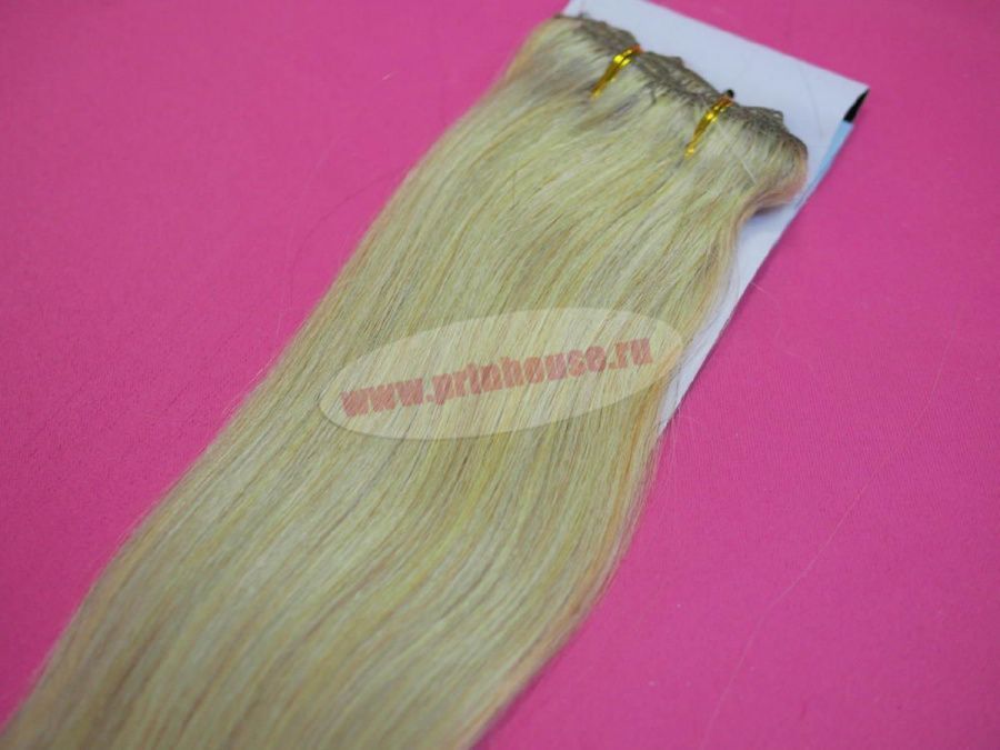 Фото Волосы на заколках натуральные люкс длина 50 см 70 грамм цвет #24 - магазин  "Домик Принцессы"