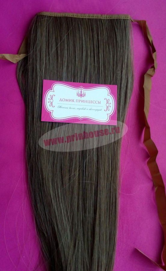 Фото Хвост на ленте термо цвет 14 русый - магазин  "Домик Принцессы"