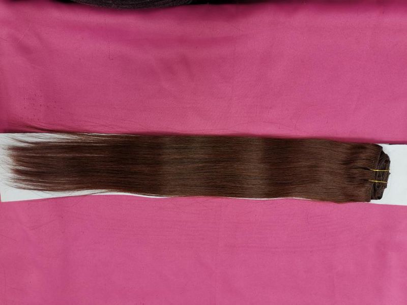 Фото Волосы на заколках натуральные 55см 100гр цвет 34 - магазин  "Домик Принцессы"