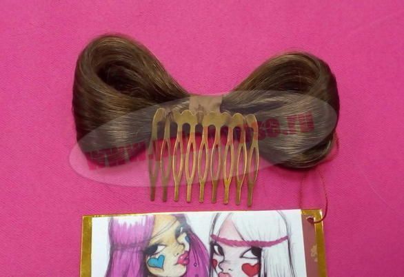 Фото Бант из волос на заколке "Леди Гага" цвет №10 - магазин  "Домик Принцессы"