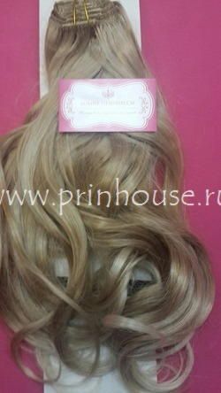 Фото Волосы на заколках искусственные локоны 45см цвет 15BT613 мелированный микс блонд - магазин  "Домик Принцессы"