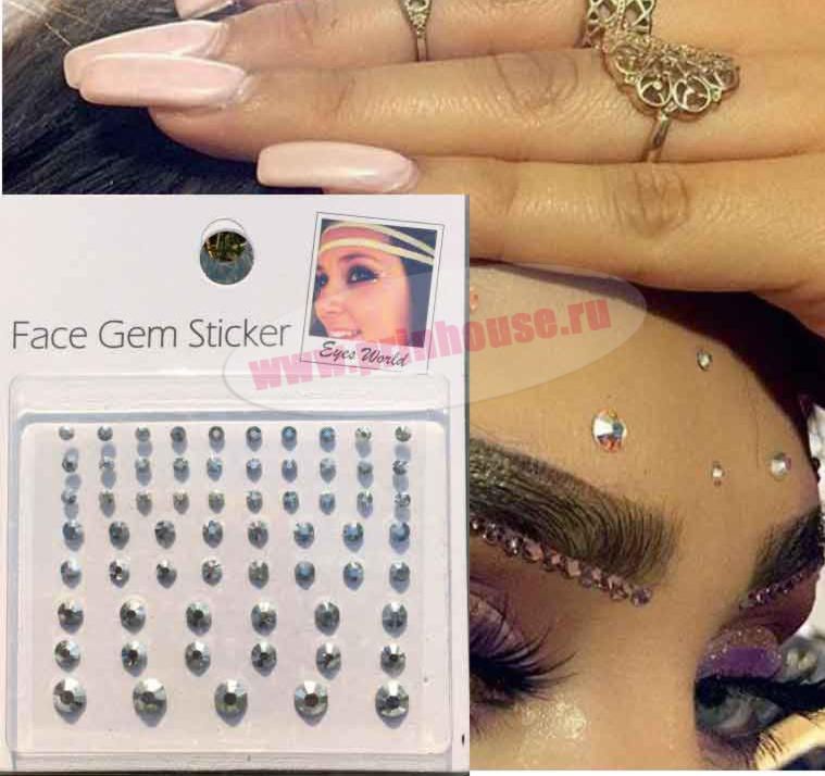 Фото Украшения стразы на лицо и тело блестящие бриллианты - магазин  "Домик Принцессы"